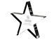 aerial view a clear acrylic star shape award, image 1 of 2