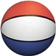 aerial view a red and white and blue 29 full - size red / white / blue rubber basketball, image 1 of 7