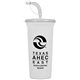 a white cup & white lid super sipper - 32 oz sport sipper with straw