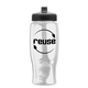 a clear bottle & black lid poly - pure - 27 oz transparent bottle with push pull lid