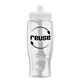 a clear bottle & white lid poly - pure - 27 oz transparent bottle with push pull lid