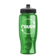 a transparent green bottle & black lid poly - pure - 27 oz transparent bottle with push pull lid
