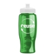 a transparent green bottle & white lid poly - pure - 27 oz transparent bottle with push pull lid