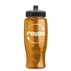 a transparent orange bottle & black lid poly - pure - 27 oz transparent bottle with push pull lid