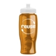 a transparent orange bottle & white lid poly - pure - 27 oz transparent bottle with push pull lid
