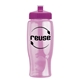 a transparent pink bottle & pink lid poly - pure - 27 oz transparent bottle with push pull lid