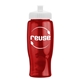a transparent red bottle & white lid poly - pure - 27 oz transparent bottle with push pull lid