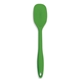 aerial view a cilantro green heat resistant all silicone spoon, image 1 of 2