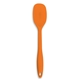 aerial view a paprika orange heat resistant all silicone spoon, image 1 of 2