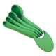 aerial view a cilantro green measuring spoon set, image 1 of 2