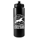 aerial view a black bottle & black lid garyline(r) quart sport bottle with push - pull lid - 32 oz, image 1 of 2