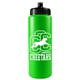 a neon green bottle & black lid garyline(r) quart sport bottle with push - pull lid - 32 oz