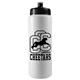 a white bottle & black lid garyline(r) quart sport bottle with push - pull lid - 32 oz