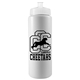 aerial view a white bottle & white lid garyline(r) quart sport bottle with push - pull lid - 32 oz, image 1 of 2