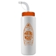 aerial view a white bottle & orange lid 32 oz the sports quart water bottle with straw lid, image 1 of 2