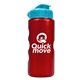 a metallic red bottle & cyan lid mini peak - 22 oz tritan(tm) metalike bottle with flip lid