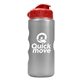 a silver bottle & red lid mini peak - 22 oz tritan(tm) metalike bottle with flip lid