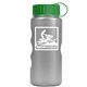 a silver bottle & green lid mini peak - 22 oz tritan(tm) metalike bottle with tethered lid