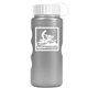 a silver bottle & white lid mini peak - 22 oz tritan(tm) metalike bottle with tethered lid