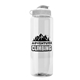 a clear bottle & white lid the guzzler - 32 oz transparent bottle with flip lid