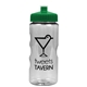 a clear bottle & green lid garyline(r) mini mountain 22 oz tritan(tm) sports bottle with pushpull lid