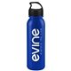 a metallic blue bottle & black lid terrain - 24 oz metalike bottle with crest lid