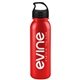 aerial view a metallic red bottle & black lid terrain - 24 oz metalike bottle with crest lid, image 1 of 2