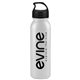 aerial view a white bottle & black lid terrain - 24 oz metalike bottle with crest lid, image 1 of 2