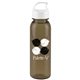 a transparent smoke bottle & white lid 24 oz the outdoorsman bottle with crest lid - made with tritan