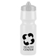 a white bottle & white lid mighty shot bike bottle with valve lid - 24. oz