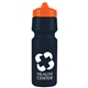 a eco navy blue bottle & orange lid the mighty shot - 24 oz bike bottle (valve lid)