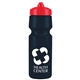 a eco navy blue bottle & red lid the mighty shot - 24 oz bike bottle (valve lid)