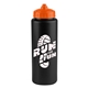 a black bottle & orange lid 32 oz the sports quart - v