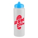 a white bottle & cyan lid 32 oz the sports quart - v