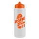a white bottle & orange lid 32 oz the sports quart - v