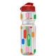 a clear bottle & red lid champion - 28 oz transparent bottle with flip lid and digital imprint