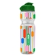 a clear bottle & green lid champion - 28 oz transparent bottle with flip lid and digital imprint