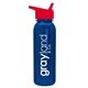 a metallic blue bottle & red lid terrain - 24 oz metalike bottle with flip straw lid