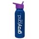 a metallic blue bottle & violet lid terrain - 24 oz metalike bottle with flip straw lid
