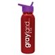 a metallic red bottle & violet lid terrain - 24 oz metalike bottle with flip straw lid