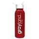 aerial view a metallic red bottle & white lid terrain - 24 oz metalike bottle with flip straw lid, image 1 of 2