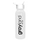 aerial view a white bottle & white lid terrain - 24 oz metalike bottle with flip straw lid, image 1 of 2