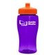 a transparent violet bottle & orange lid poly - pure jr. - 18 oz transparent bottle with push pull lid