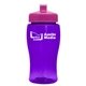 a transparent violet bottle & pink lid poly - pure jr. - 18 oz transparent bottle with push pull lid