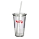 a clear tumbler with clear straw clearwater - 16 oz acrylic tumbler
