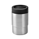 aerial view a black stainless steel drink insulator, image 1 of 2