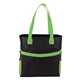 aerial view a lime non - woven glacier tote bag, image 1 of 5