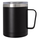 aerial view a black 12 oz concord mug staineless steel w powder finish, image 1 of 2