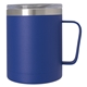 aerial view a blue 12 oz concord mug staineless steel w powder finish, image 1 of 2