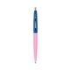 a pink lemonade barrel & royal cap clic pen - blue and black ink